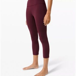 21’ Lululemon Align Crops - Dark Red